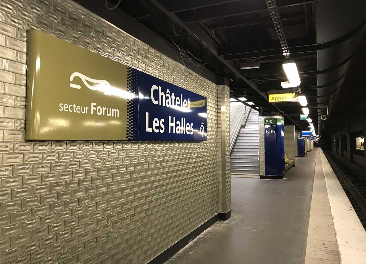 Signalétique de Châtelet Les Halles