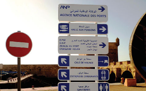 Projet de signalétique directionnelle pour les ports du Maroc - Réalisation Girod Group
